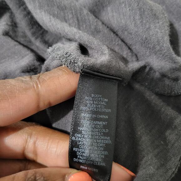 Express NYC Rodeo Tee Gray Black Size Short Sleeve Western Studded Size Small - Picture 10 of 14